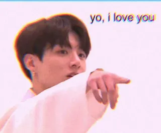 🦋 yo, I love you kpop, ídolo, amor, señalar telegram sticker