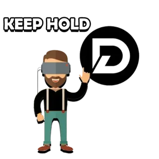 ✌️ KEEP HOLD VR, virtual reality, technology, digital, avatar, cartoon, man telegram sticker