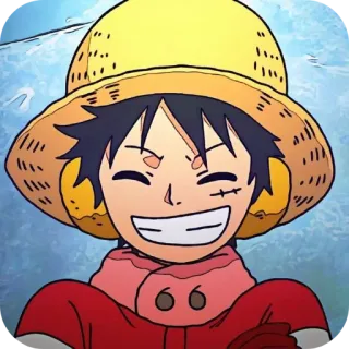 🙂 Monkey D. Luffy One Piece Anime, Pirate, Chapeau de paille, Shonen, Manga telegram sticker
