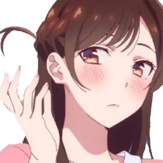 😤 anime, cô gái, Chizuru, Bạn Gái Thuê whatsapp sticker