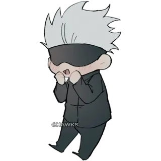 😳 @HAWKS Anime, Cartoon, Chibi, Süß, Figur, Kunst telegram sticker