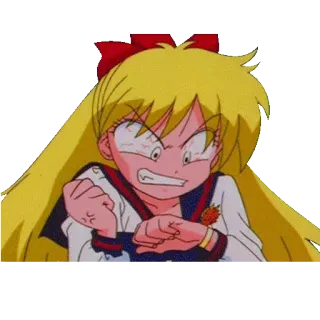 😤 Sailor Venus Sailor Moon Anime, Sailor Moon, Sailor Venus, Dessin animé whatsapp sticker