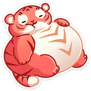 🤤 tigre, animal, desenho animado, fofo, adesivo whatsapp sticker