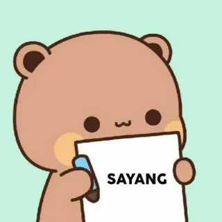 🐻 SAYANG bear, cartoon, cute, love, affection telegram sticker