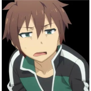 😦 anime, chico, expresión, cara whatsapp sticker