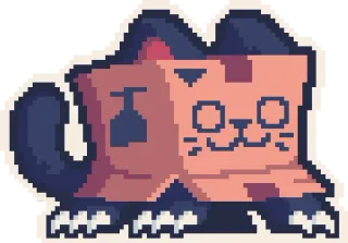 🔪 kucing, stiker, pixel art, hewan, hewan peliharaan whatsapp sticker