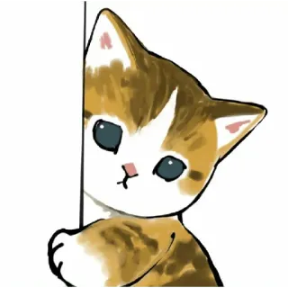 😀 gatto, gattino, carino, animale, sbirciare, cartone animato, adesivo telegram sticker
