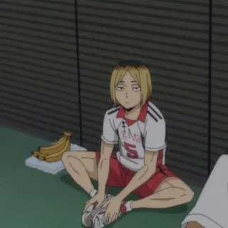 🏐 Kozume Kenma Haikyuu!! animé, volley-ball, fatigué, Kenma, Haikyuu telegram sticker