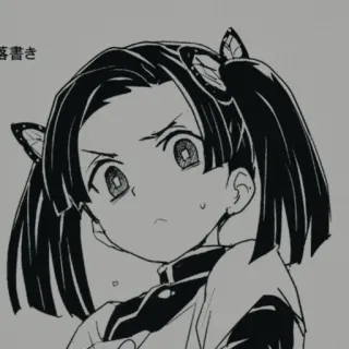 🍙 落書き Anime, Manga, Gadis, Ilustrasi, Sketsa, Potret, Lucu telegram sticker