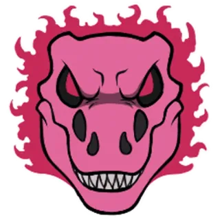 😡 monstruo, criatura, dinosaurio, demonio, cara, dibujos animados telegram sticker