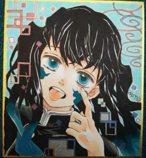 🎦 Muichiro Tokito Demon Slayer アニメ, 鬼滅の刃, 時透無一郎, ファンアート, イラスト, 絵 telegram sticker
