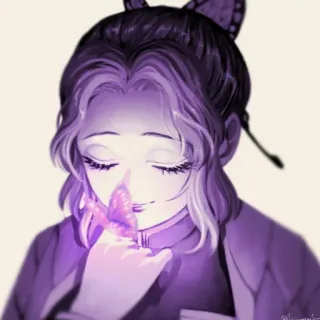🦋 Shinobu Kocho Demon Slayer Anime, Demon Slayer, Shinobu Kocho, Borboleta, Mangá whatsapp sticker