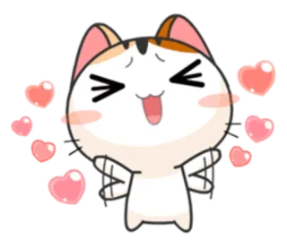 😚 猫, ハート, かわいい, カワイイ, マンガ, 動物, 愛 telegram sticker