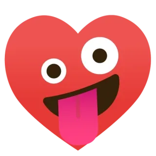 🌟 heart, emoji, silly, face, tongue, goofy telegram sticker