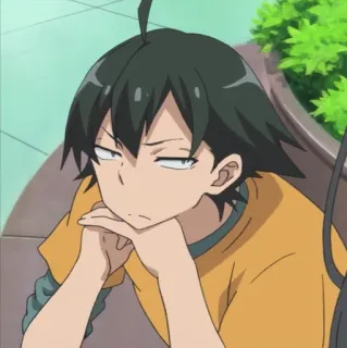 🕸 Hachiman Hikigaya My Teen Romantic Comedy SNAFU Anime, Personagem, Mangá, Hachiman, Hikigaya telegram sticker