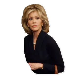 😶 Jane Fonda aktorka, celebrytka, kobieta, osoba, portret telegram sticker