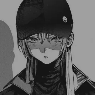 ⚓️ anime girl, manga style, cartoon, hat, portrait telegram sticker