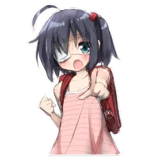 ☝ Аниме, Мультфильм, Манга, Девушка, Одноглазый whatsapp sticker
