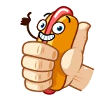 Juicy Hot Dog telegram stickers