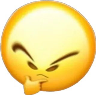 🤔 emoji, thinking, pondering, contemplative, doubt, unsure telegram sticker
