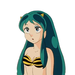 😒 Lum Urusei Yatsura อนิเมะ, การ์ตูน, ผู้หญิง, ลามู, Urusei Yatsura telegram sticker