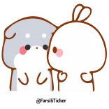 💃 cute, animals, dog, rabbit, friends telegram sticker