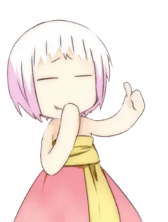 👍 anime, chibi, middle finger, offensive, cute, cartoon telegram sticker