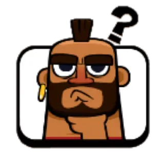🤔 clash of clans, personnage, sticker, confus, point d'interrogation whatsapp sticker