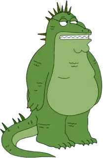 😊 Peter Griffin Family Guy 卡通, 绿色, 怪物, 恐龙, 彼得·格里芬, 恶搞之家 telegram sticker