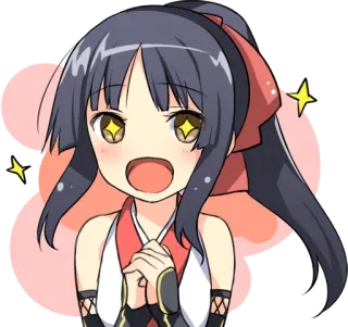 🤩 Anime, Manga, Słodkie, Dziewczyna, Chibi, Kawaii telegram sticker