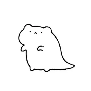 🎏 animale, carino, cartone animato, semplice, blob, minimalista telegram sticker