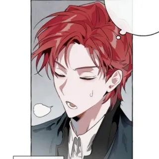 🗑 anime, manga, red hair, male, character, art, illustration telegram sticker