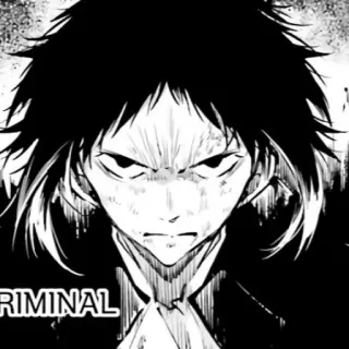 🐈‍⬛️ RIMINAL Anime, Manga, Criminal, Ira, Retrato telegram sticker