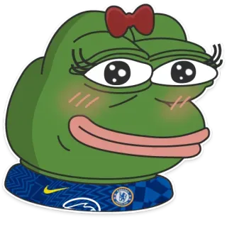 🥰 페페, 개구리, 밈, 만화, 스티커, 첼시 telegram sticker