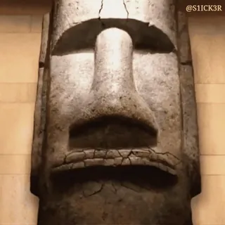 🗿 moaï, pierre, île de Pâques, statue, ancien whatsapp sticker