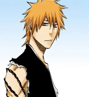 😐 Ichigo Kurosaki Bleach Anime, Manga, Ichigo, Bleach, capelli arancioni telegram sticker