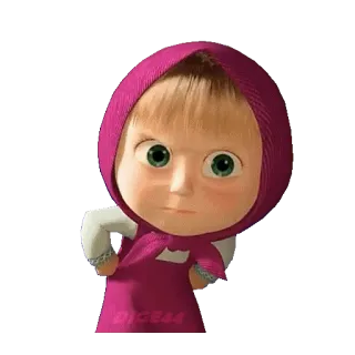 😳 Masha Masha and the Bear Dibujos animados, Niña, Enojada, Niños, Animación telegram sticker