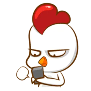 📱 pollo, cartoni animati, emoji, animale, carino whatsapp sticker
