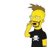 😲 simpsonowie, bart simpson, punk, kreskówka, postać telegram sticker