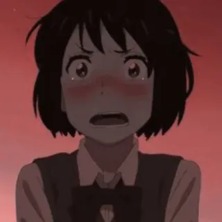 💫 anime, cô gái, khóc, biểu cảm telegram sticker