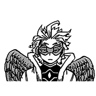😐 Hawks My Hero Academia anime, wings, hero, manga, serious whatsapp sticker