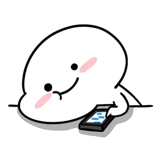 Small white face whatsapp stickers