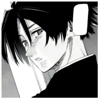 🗯 Anime, Manga, Charakter, Porträt, schwarze Haare, Kunst whatsapp sticker
