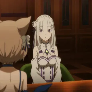 🤍 Emilia Re:Zero Anime, Fantasy, Emilia, Gatto, Re:Zero telegram sticker