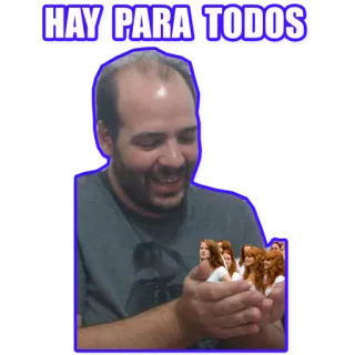 👐 HAY PARA TODOS Spanish, expression, meme, funny, quote, people telegram sticker