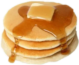 🤩 crêpes, petit-déjeuner, nourriture, sirop, beurre, pile telegram sticker