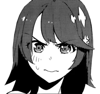 😡 アニメ, マンガ, ポートレート, 表情, 女の子, 漫画 whatsapp sticker