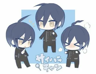 🌟 Shuichi Saihara Danganronpa V3: Killing Harmony サイハラ チャン Anime, Danganronpa, Chibi, Shuichi Saihara telegram sticker