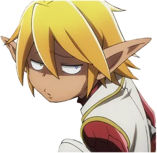 😒 Aura Bella Fiora Overlord anime, elf, Aura Bella Fiora, Overlord, blonde, bored telegram sticker