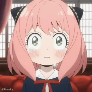 🔴 Anya Forger Spy x Family anime, cartoon, spy x family, anya forger, cute, pink hair telegram sticker